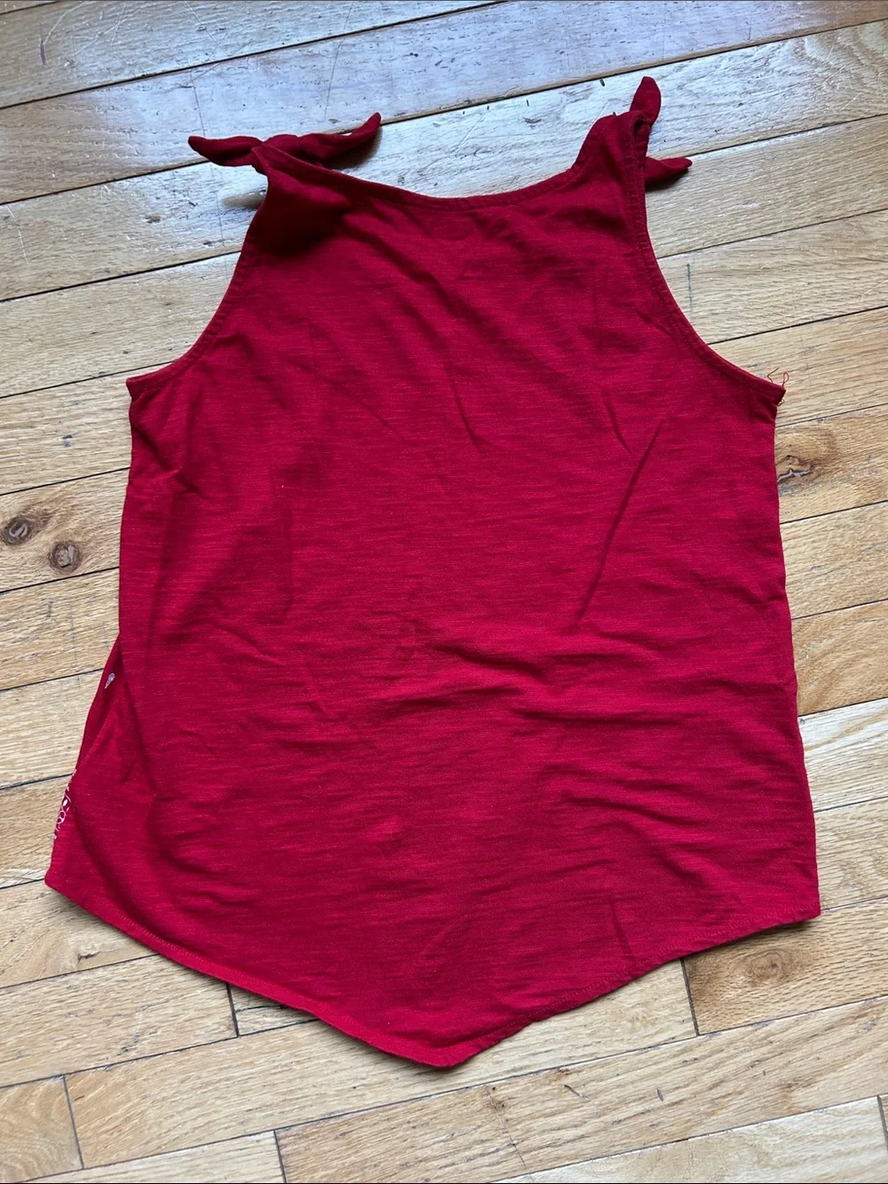 Old Navy Red Bandana-Hem Tie-Strap Tank